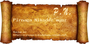 Pirnaga Nikodémusz névjegykártya